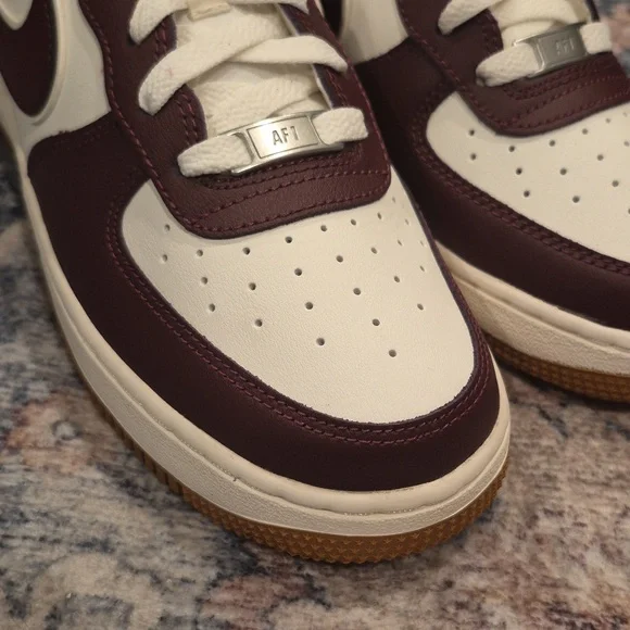 Nike Air Force 1 LV8 (GS) Sail/Night Maroon, 5.5/6 Youth, 7/7.5 Women's - Picture 7 of 16
